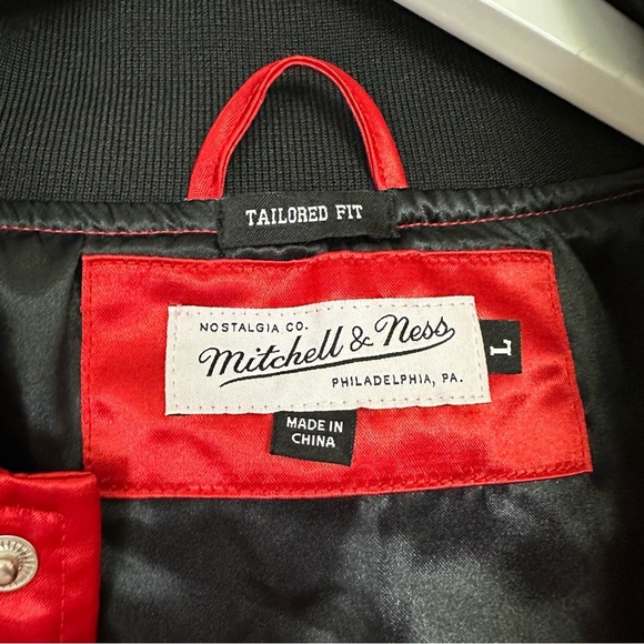 Timberland x Mitchell & Ness Satin Red Track Jacket - Picture 7 of 12